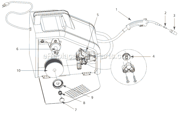 Page A Diagram and Parts List for WF2057  Campbell Hausfeld Welder